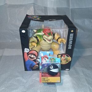 Bowser and Chomp Chain Mario Bros Figures/Toys, Brand New In Box